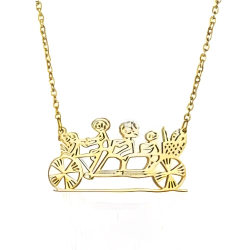 Kids Drawing Cutomized and made in gold plated. Provide-your-kids-Drawing-to-cusomize-silver-gold-Pendant-Necklace-Bracelet-according-to-your-order-Gift Birthday-Grand