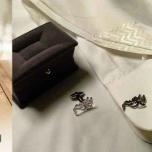 Silver Customized Name or Massege Cufflinks Peronlized Gift for ocassions.  كبك فضة بالاسم  و الخاصة للهدايا المميزة.