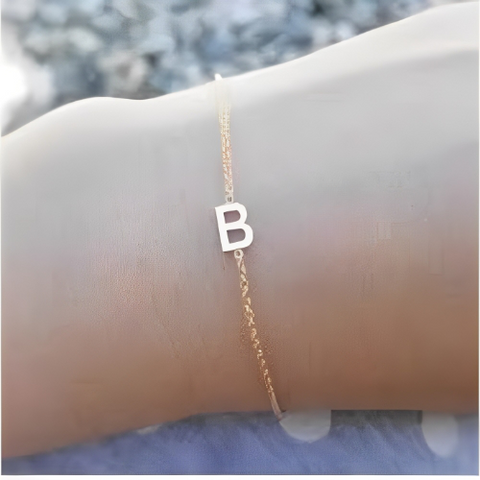 Letter Initial customized Bracelet Gold Plated