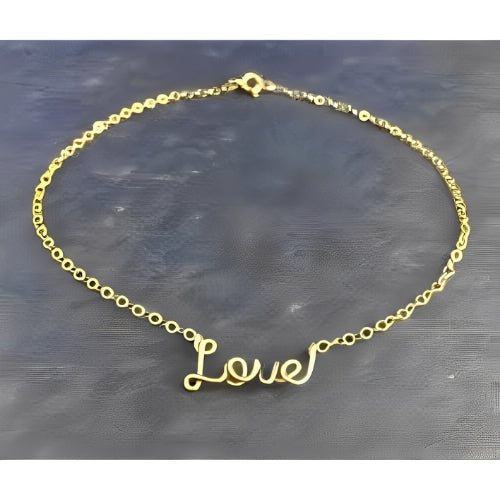 Love Gold Anklet Bracelet Beautiful Love Gift