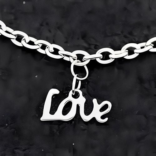 Love Pure Silver Anklet Bracelet Love