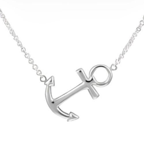 Men-Silver-Jewel -Women- Anchor-with Heart-necklace-Customized