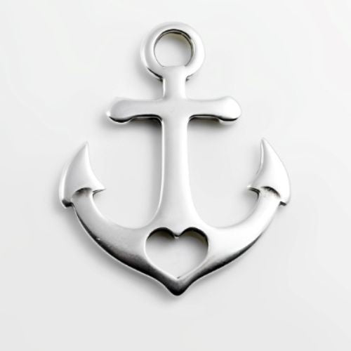 Men-Silver-Jewel -Women- Anchor-with Heart-necklace-Customized