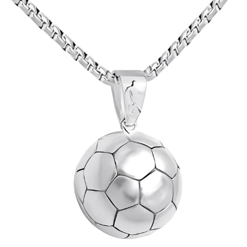 Men-Women-Football-Symbol-sports-Athletics-Kids- Customized-Silver-Pendant