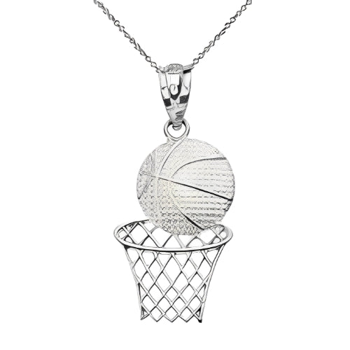 Men-Women-basketball-Player-Figure-Symbol-sports-Athletics-Kids- Customized-Silver-Silver-Pendant-Necklace