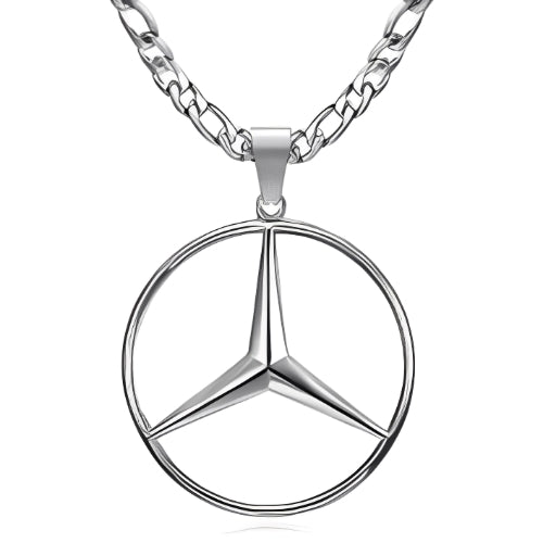 Mercedes-Symbol-Silver-Pendant-Necklace-shape-Jewel