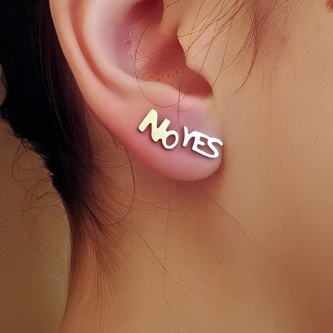 Mixed Fonts Designs Best Quality Beautiful Design Customized Name Stud Earrings Gold