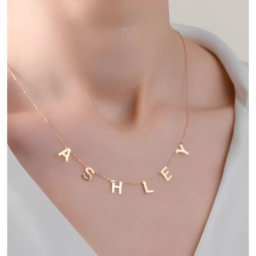 Name By Letters  Various Fonts name necklace.