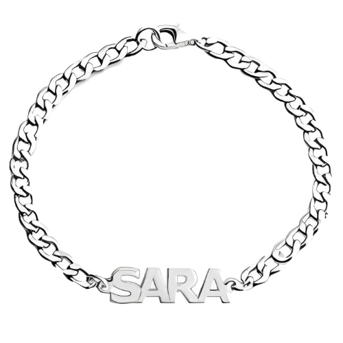 Name Customized Bracelet Pure Silver