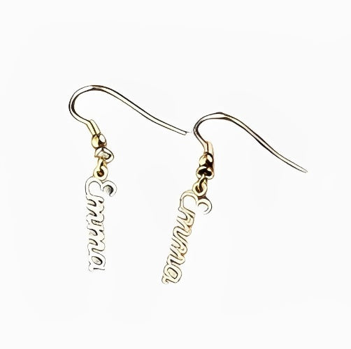 Name Customized Dangling Earings of High Quality Gold Plated.