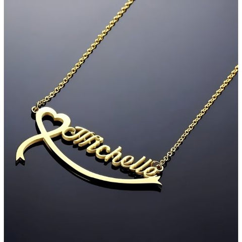 Nice Design24k pure Gold, Various Fonts name necklace  Personalized jewelry.