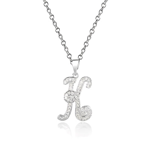 One letter Personalised with Zarkon Pur Silver with your chouice of special fonts.