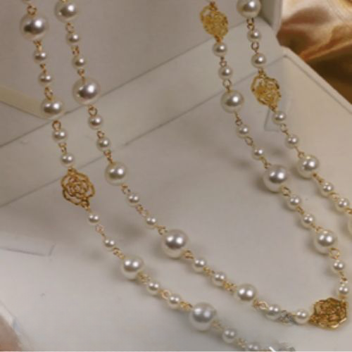 Pearl Gold Necklace Pendant  Gold design with pearl Special jewelry for Specail Ocassions and life time value. (2)_cleanup