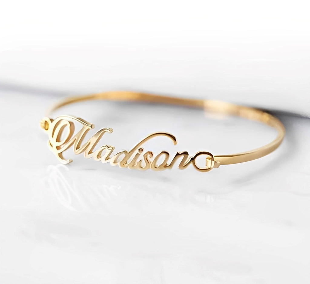 Personalized Custom Name Bangle Bracelet f