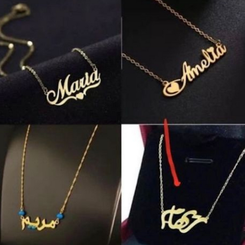 Personalized name Necklacesa dn Pendnats for special person and Gift. Various Csutomized name designs.