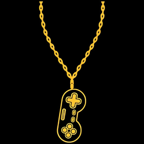 Play-Station-Remote-Control- Symbol women-Gold-Silver Customized-Pendant