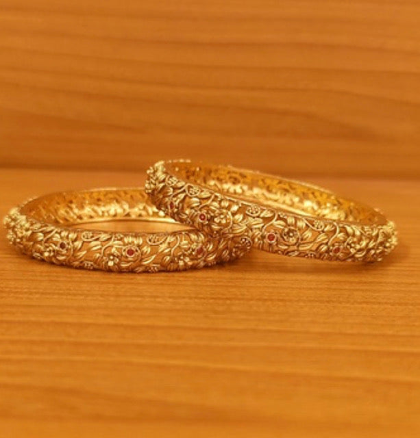 Pure Golden Bangles Beautiful Arabic Design.أساور ذهب بتصميم عربي جذاب.24K