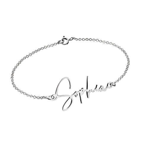 Pure Silver 924 Customized Personalized Name Bracelet