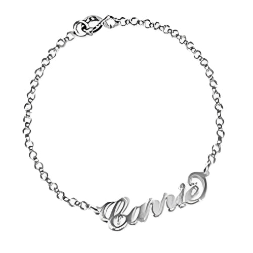 Pure Silver 924 Customized Personalized Name Bracelet