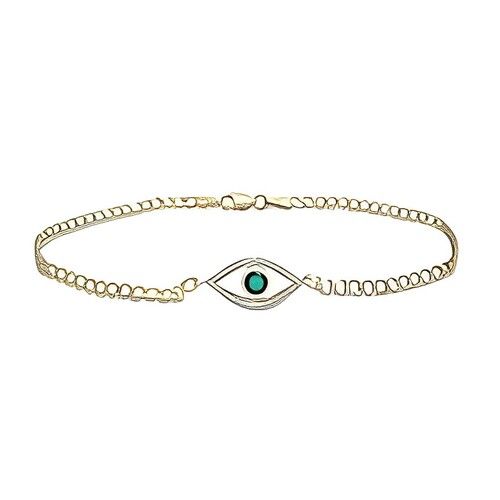 Pure Silver Evil Eye Anklet Bracelet Costum Beautiful.