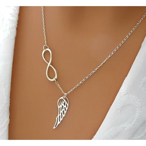 Pure Silver infinity design modern style pendant Necklace for allocassions.