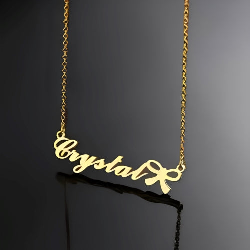 Ribbon Design Personalized names Jewelry  necklace.