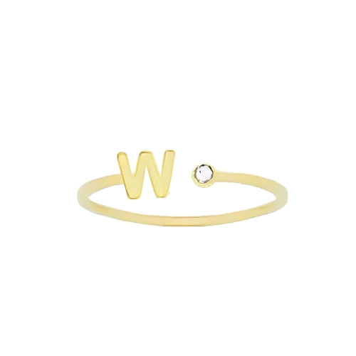 Ring Beautiful Design Customized Letter With Piece of Zarkon special Fonts