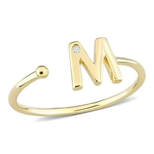 Ring Beautiful Design Customized Letter With Piece of Zarkon special Fonts