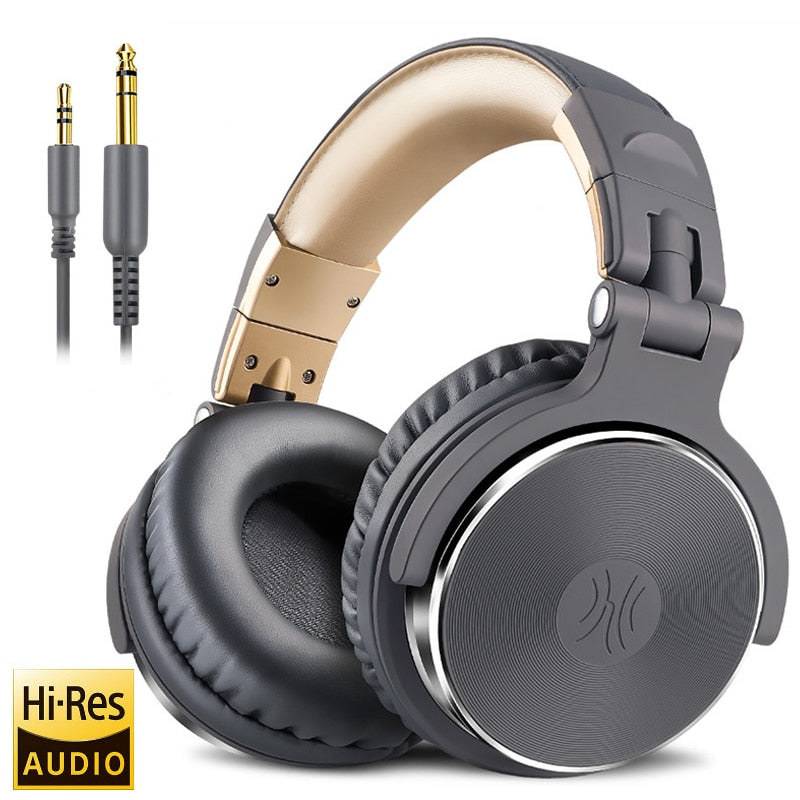 Oneodio Wired Headset Professional Studio Pro DJ Headphones With Mic Dual-Duty Cable HiFi Monitor Music Headset For Phone PC