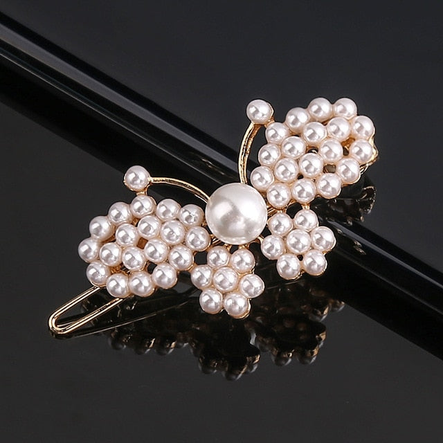 Korean 8 Styles Acrylic Imitation Pearl Women Barrettes Elegant For Female Girl Hair Clip Hairgrips Hair Accessories