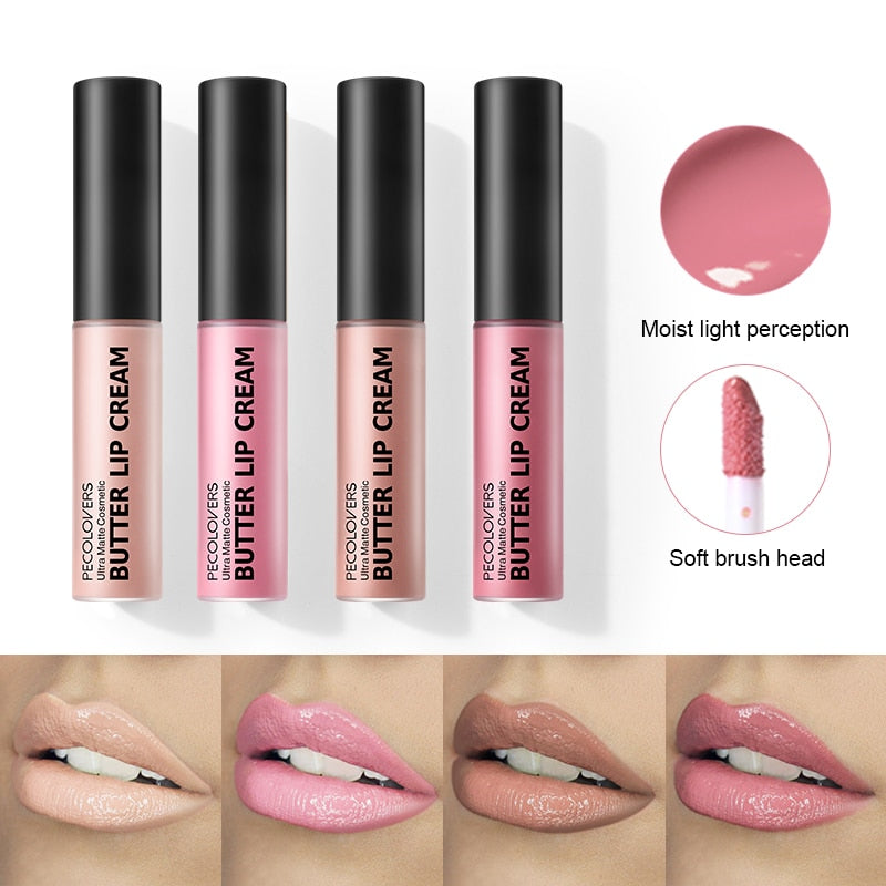 PECOLOVERS Lip Makeup 10 Color Silky Vitamin E Butter Lip Ceram Lipgloss