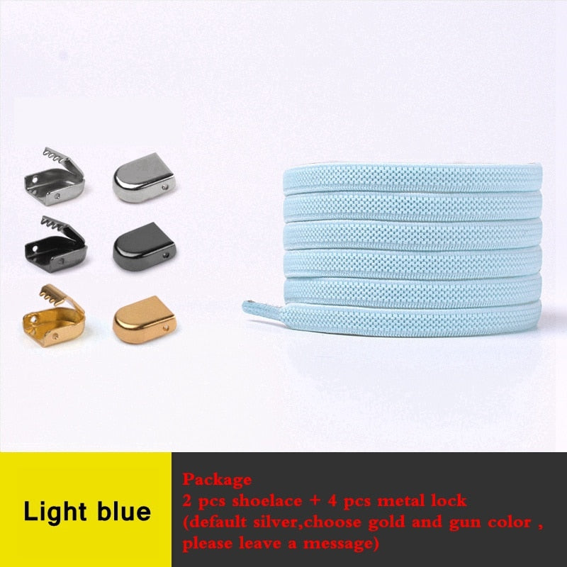 No Tie Flat Hiking Running Shoe Lace Elastic Shoelaces Outdoor Leisure Sneakers Quick Safety Flat Shoelace Kids Adult Lazy Laces