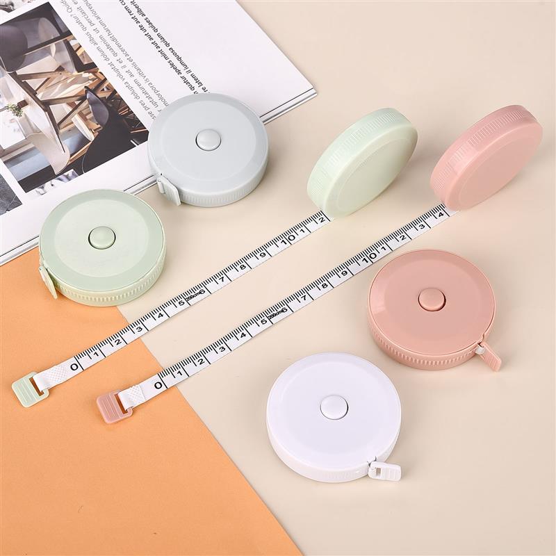 1.5/2m Mini Soft Tape Measure Double Scale Automatic Telescopic Ruler Sewing Tailor Craft Rule Body Clothes Measuring