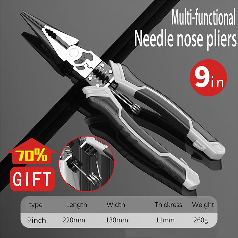 Multifunctional Universal Diagonal Pliers Needle Nose Pliers Hardware Tools Universal Wire Cutters Electrician Wire Pliers Set