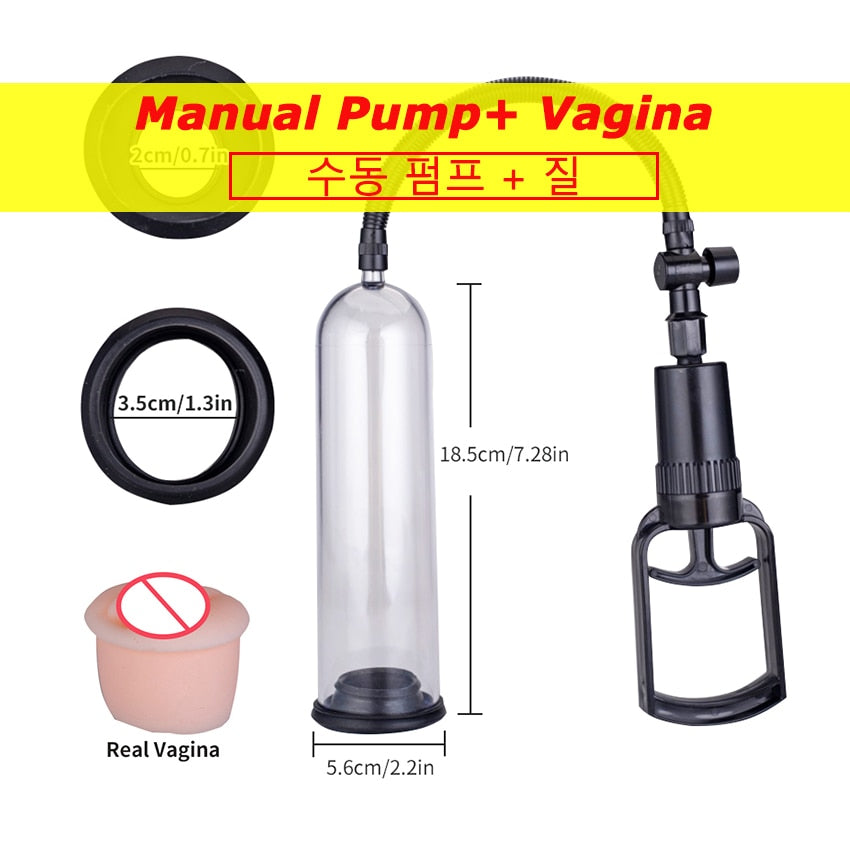 Electric Penis Vacuum Pump Rechargeable Automatic Male Enlargement Erection Extend Men Manual Penis Enlarge Air Pressure Device