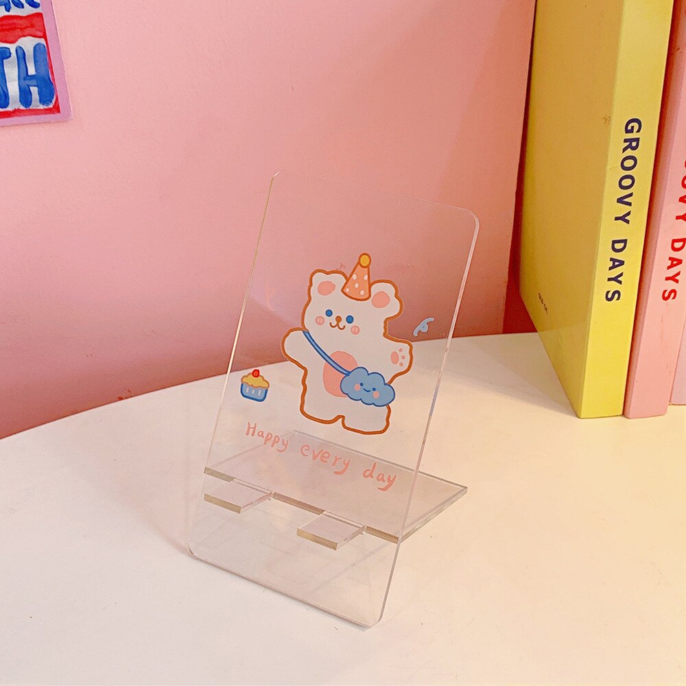 Portable Wooden Mini Stand Universal Lazy Mobile Phone Stand Creative Cute Multi-function Stand Desktop Tablet Stand Small Easel