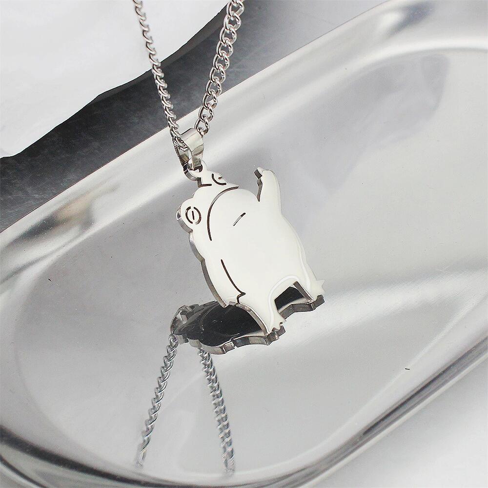 2023 Hip Hop Titanium Steel Pendant Necklace For Women Men Cute Kpop Korean Fashion Doodle Necklace Couple Jewelry Party Gift