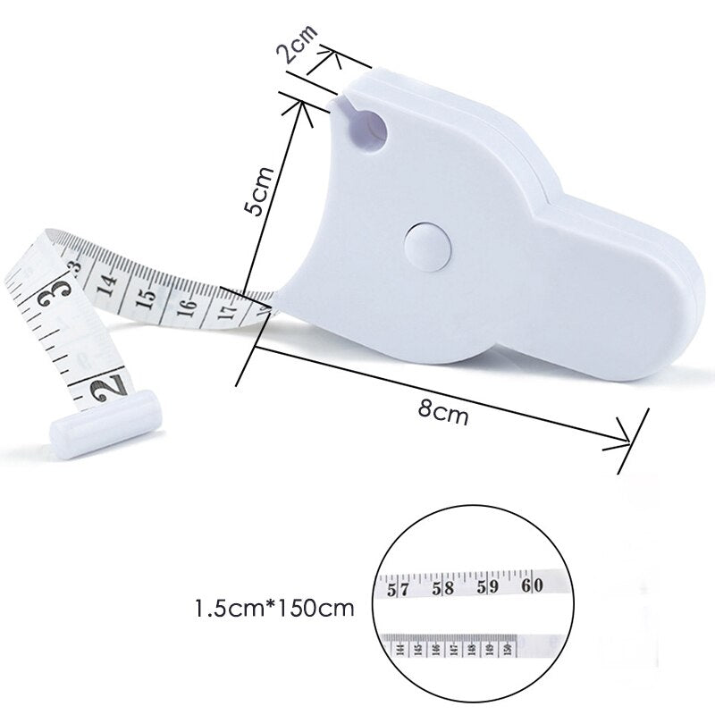 Body Measuring Tape Automatic Telescopic Tape Measuring Ruler Film Body Metric Centimeter Tape 150cm/60 Inch Sewing Tailor Meter