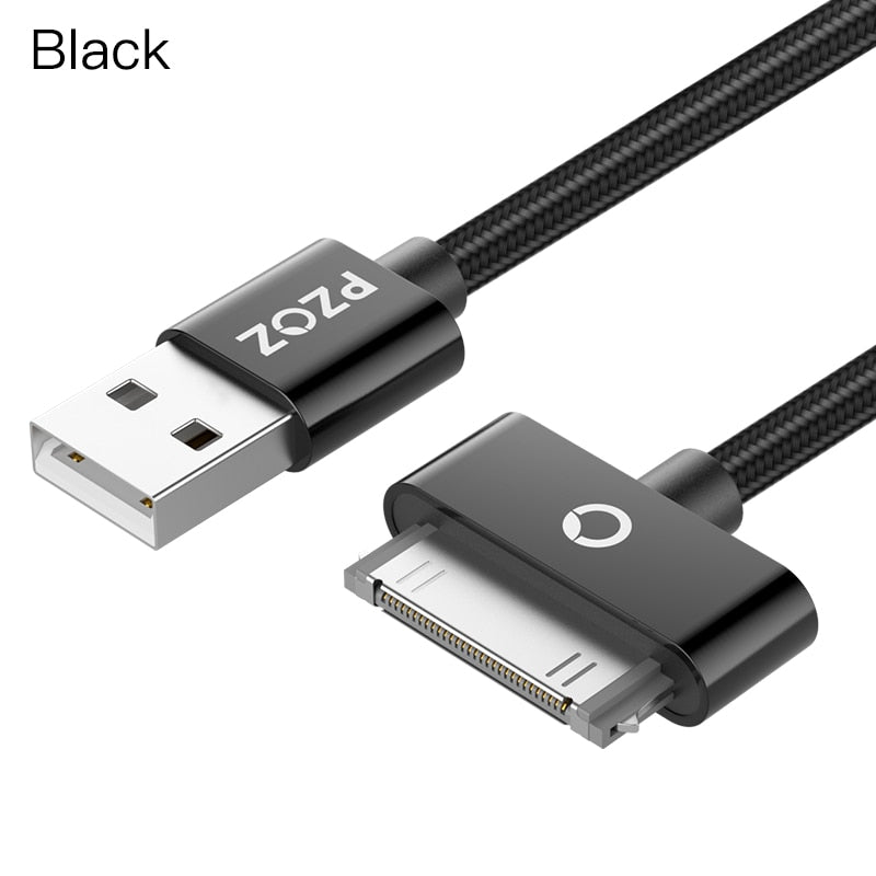 PZOZ USB Cable Charge Fast Charging for iphone 4 s 4s 3GS 3G iPad 1 2 3 iPod Nano itouch 30 Pin Charger adapter Data Sync cord