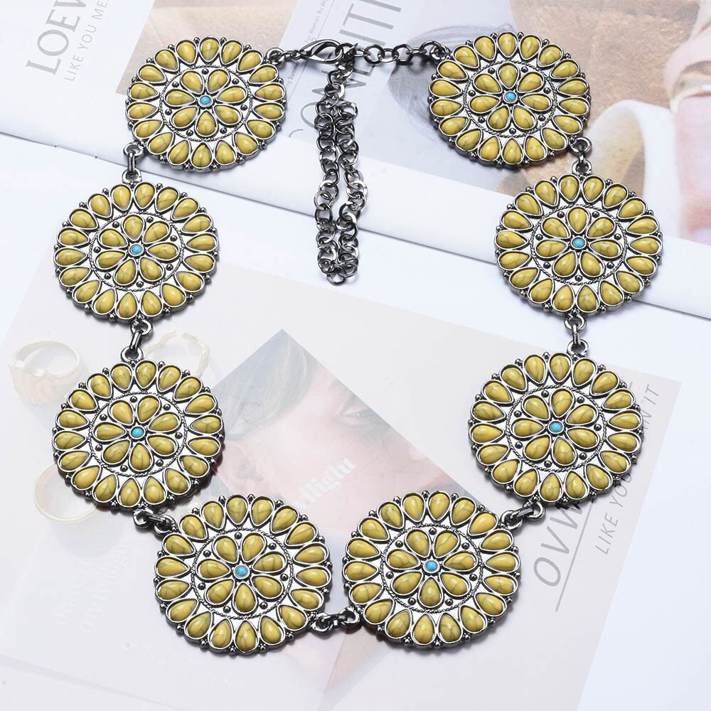 2023 New Indian Ethnic Statement Large Collar Choker Necklace Women Bohemian Maxi Chunky Vintage Big Bib Necklace Jewelry Woman