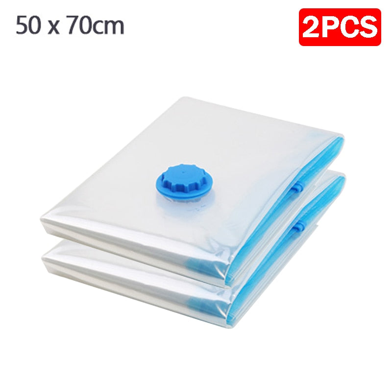 Vacuum Bag Storage Bag Home Organizer Transparent Border Foldable Clothes Organizer Seal Compressed Travel Saving Bag Package