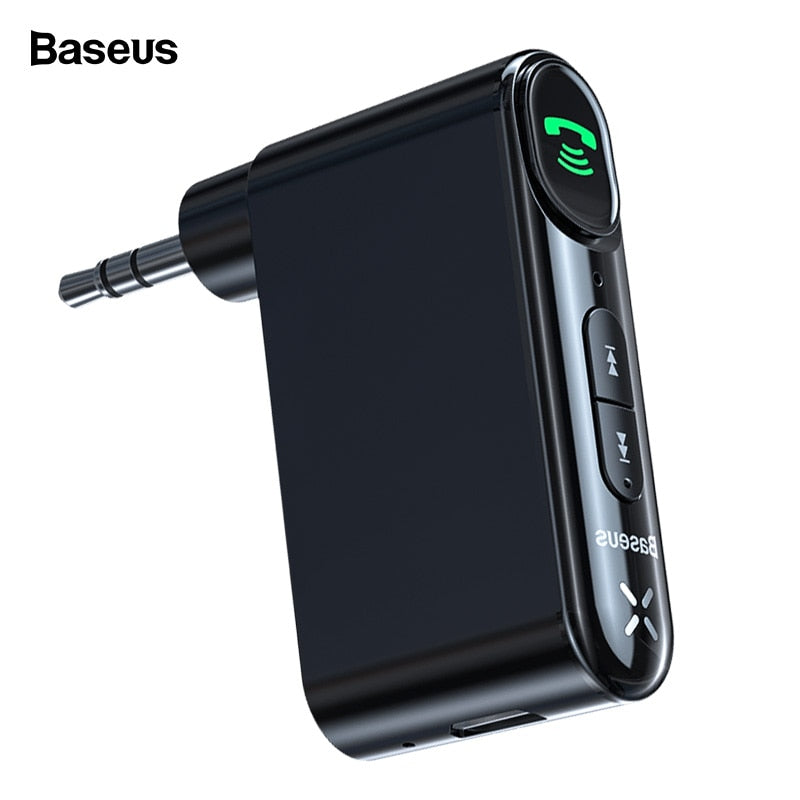 Baseus Aux Car Wireless Audio Receiver Auto Bluetooth-compatible 5.0 Car Kit Adapter Handsfree Speaker With Microphone
