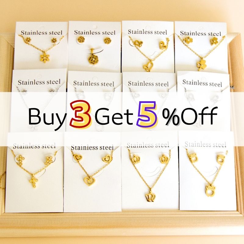 LUXUKISSKIDS Chic Elegant Heart Indian Fine Jewelry Sets Women Wedding Crown Steel Necklace And Earring bijoux Bulk Wholesale