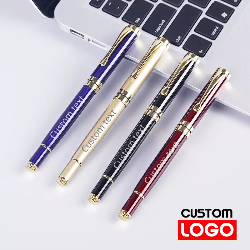 Metal Signature Pen Orb Pen Customized Advertising Pen Office Supplies Lettering Engraved Name Custom LOGO Stationery Wholesale