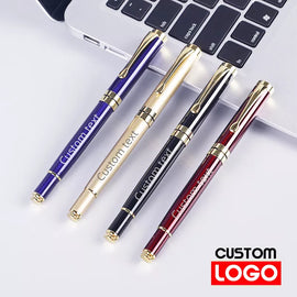 Metal Signature Pen Orb Pen Customized Advertising Pen Office Supplies Lettering Engraved Name Custom LOGO Stationery Wholesale
