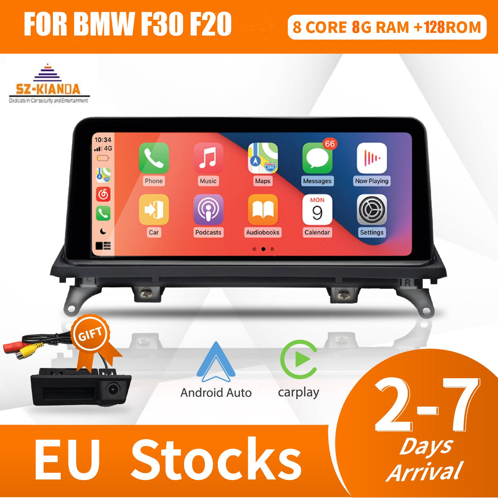 10.25'' Wireless Apple Carplay Android Auto Multimedia Display Screen For BMW 1 2 3 4 Series F20 F21 F22 F30 F31 F32 F33 F34 F36