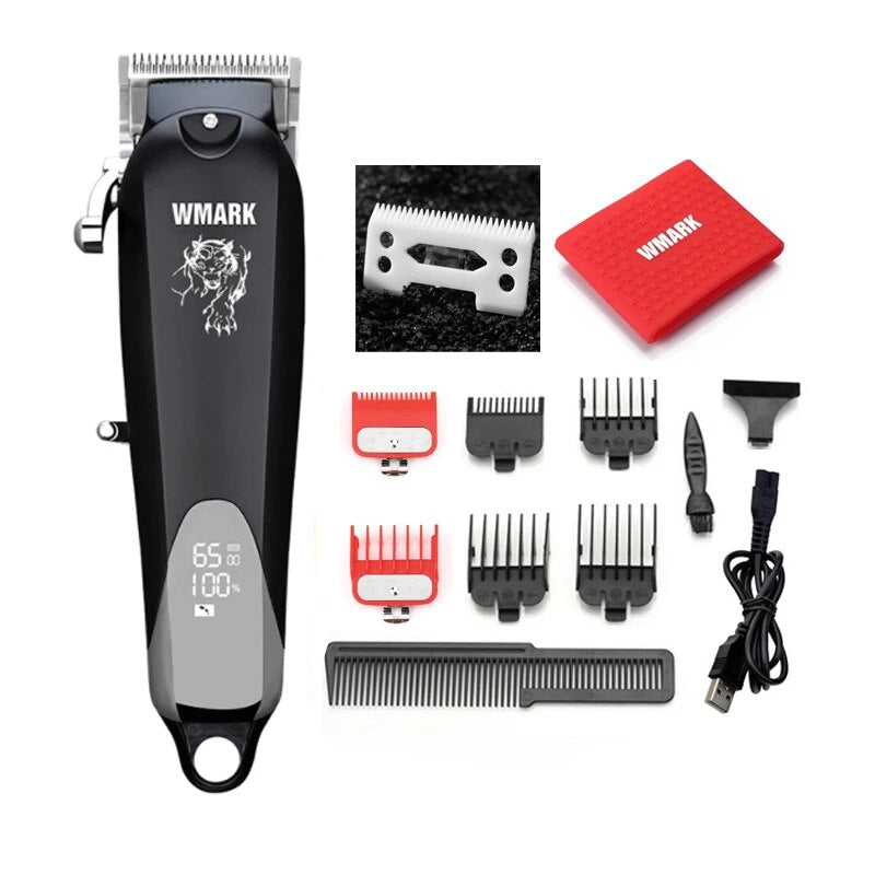 WMARK NG-103Plus NG-103B Professional Cordless Hair Clippers Hair Cutter Hair Cutting Machine Hair Trimmer 6500 rpm