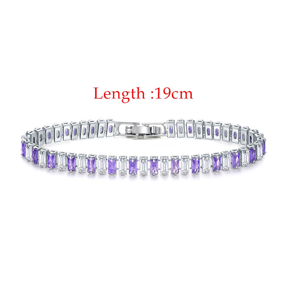 Iced Out Zircon Tennis Bracelet For Women Luxury Crystal Bracelets Men&#39;s Hand Chain Hippie Trendy Accessories Jewelry Gifts H167