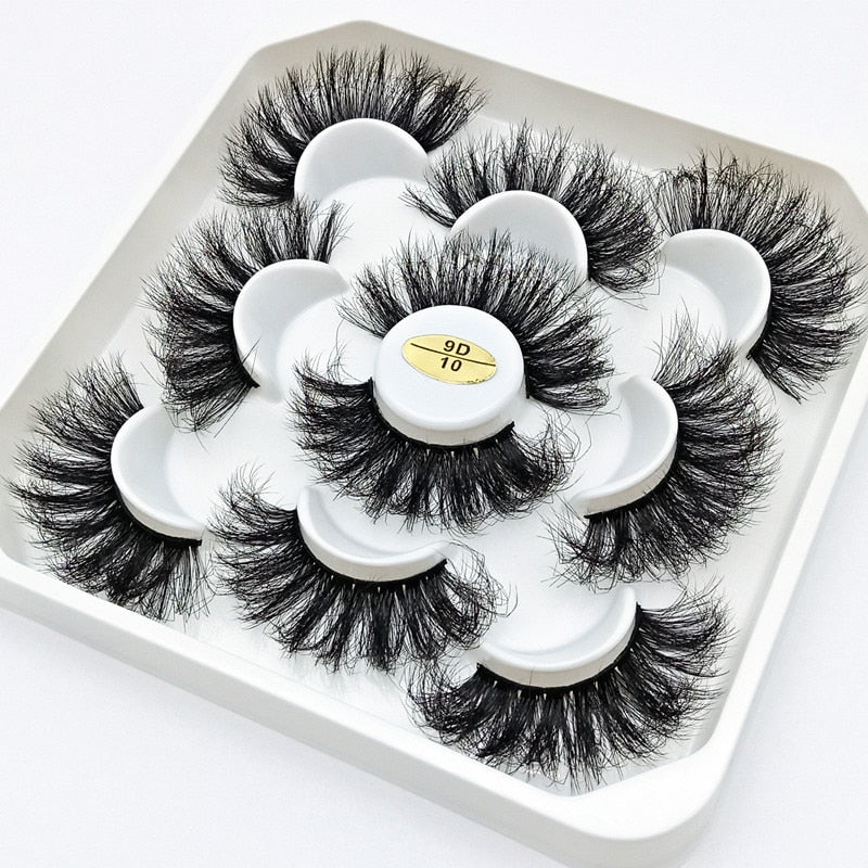 3/5/8 Pairs 3D Mink Lashes 25mm Dramatic Volume Eyelashes Mink Natural Long Silk Eyelashes Beauty Makeup Eyelash Extension Tool