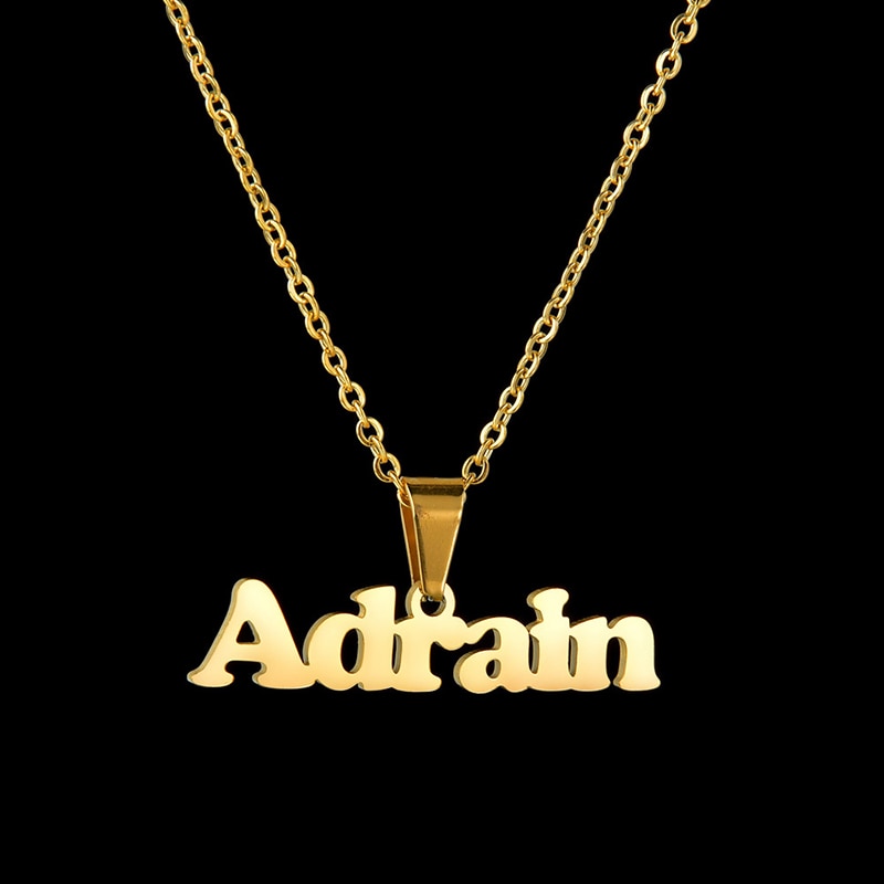 Multiple Styles Custom Name Necklace Custom Jewelry Stainless Steel Personalized Pendant For Women Men Collars Thick Chain Gifts